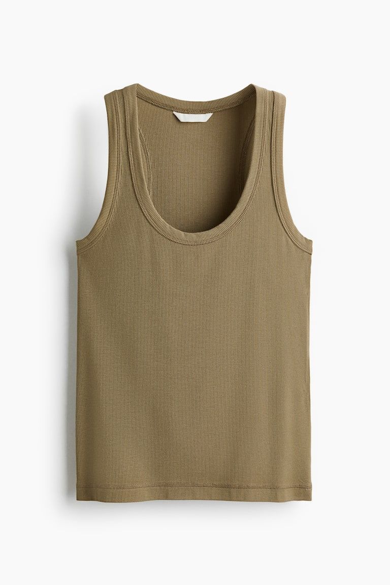 Ribbed Viscose Tank Top