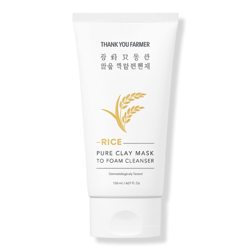Rice Pure Clay Mask to Foam Cleanser