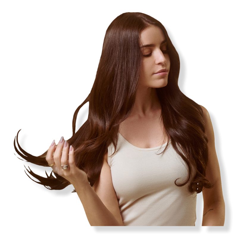 Rich Chocolate Brown Halo Human Hair Extension - 16 Inch Thick