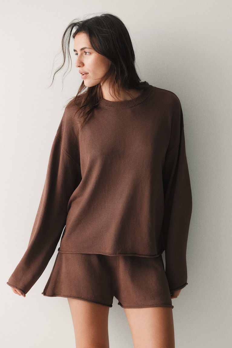 Rolled-Edge Sweater