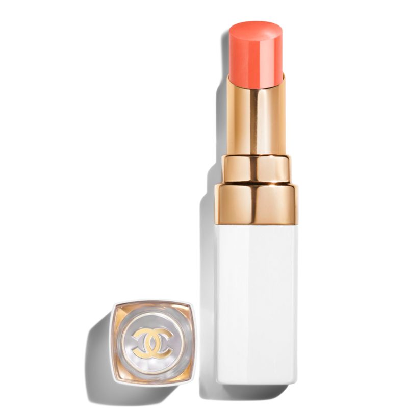 ROUGE COCO BAUME SHINE Hydrating Beautifying Tinted Lip Balm - Buildable Color - TENDER PEACH
