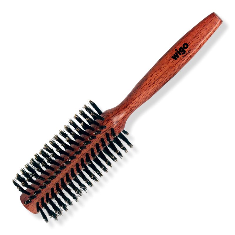 Round Wooden 100% Boar Bristle Brush - Small