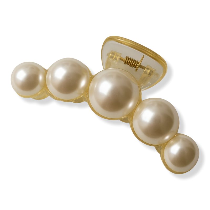 Rounded Pearl Claw Hair Clip