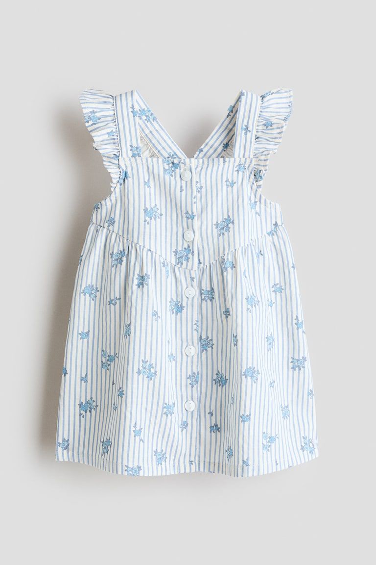 Ruffle-trimmed Cotton Dress