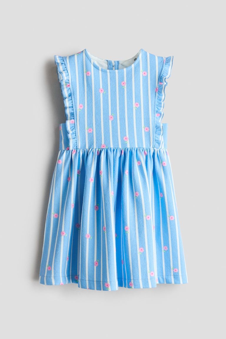 Ruffle-Trimmed Cotton Dress