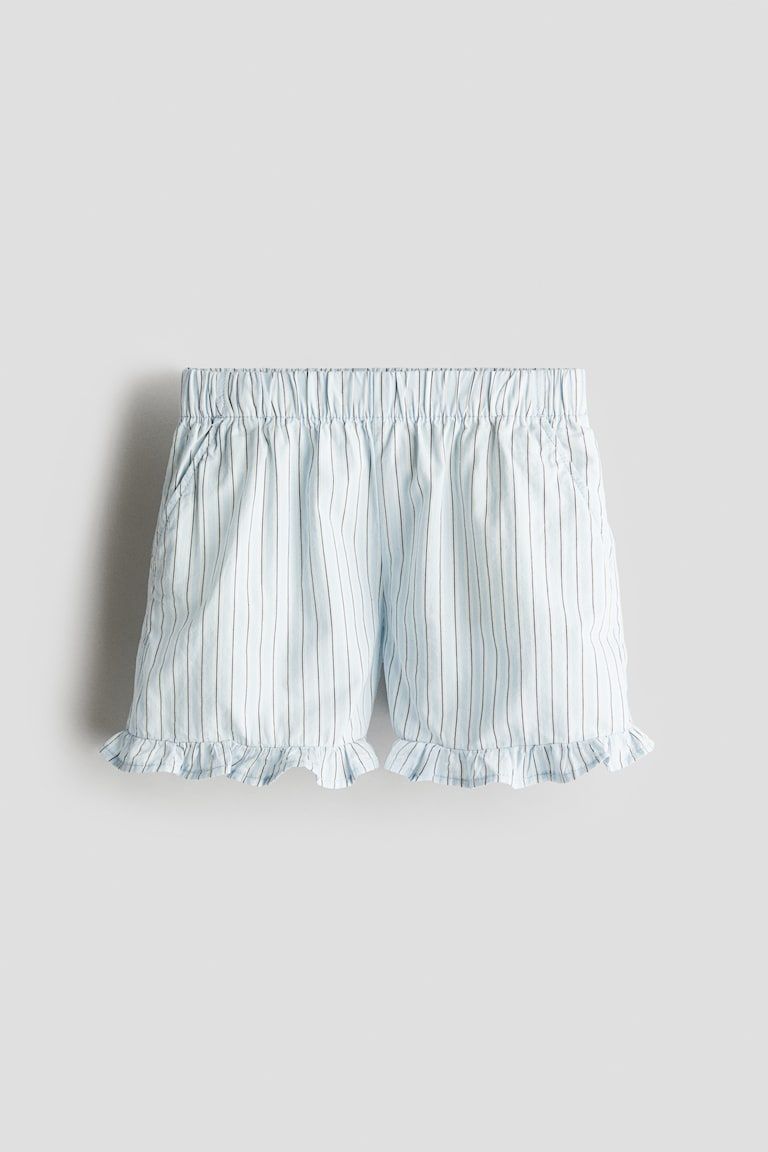 Ruffle-Trimmed Cotton Shorts