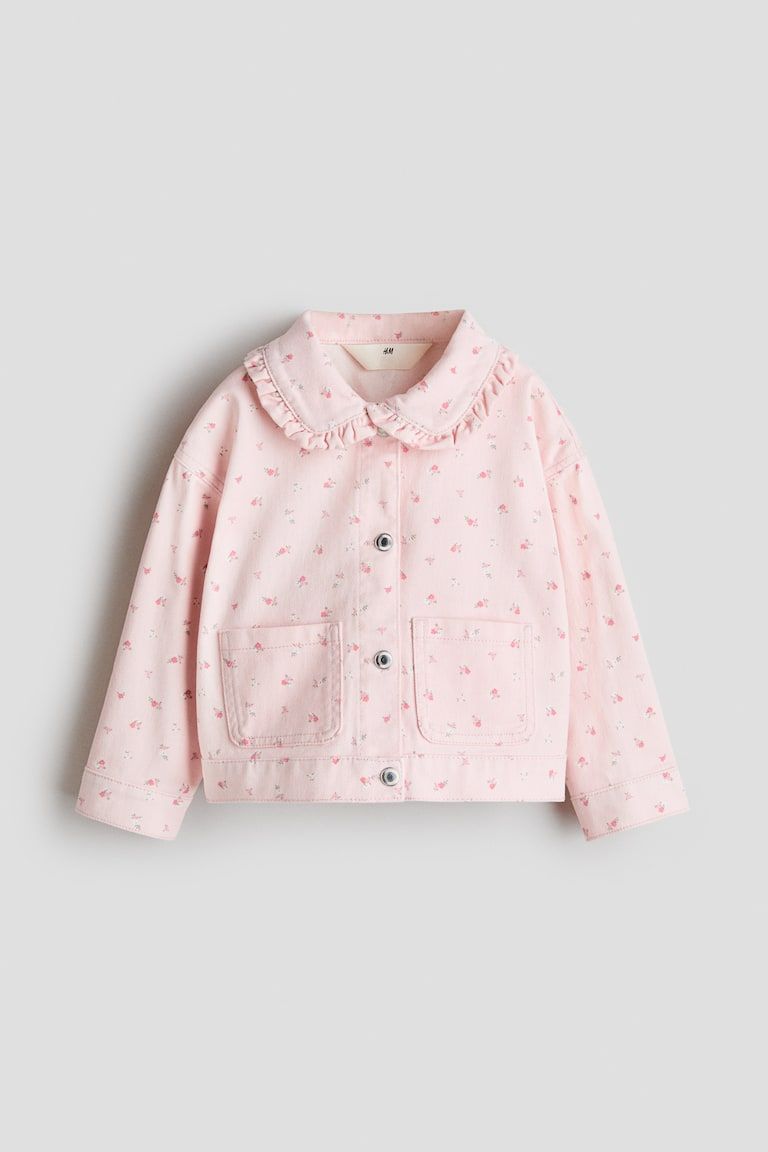 Ruffle-Trimmed Cotton Twill Jacket