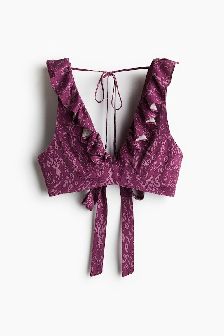 Ruffle-Trimmed Crop Top