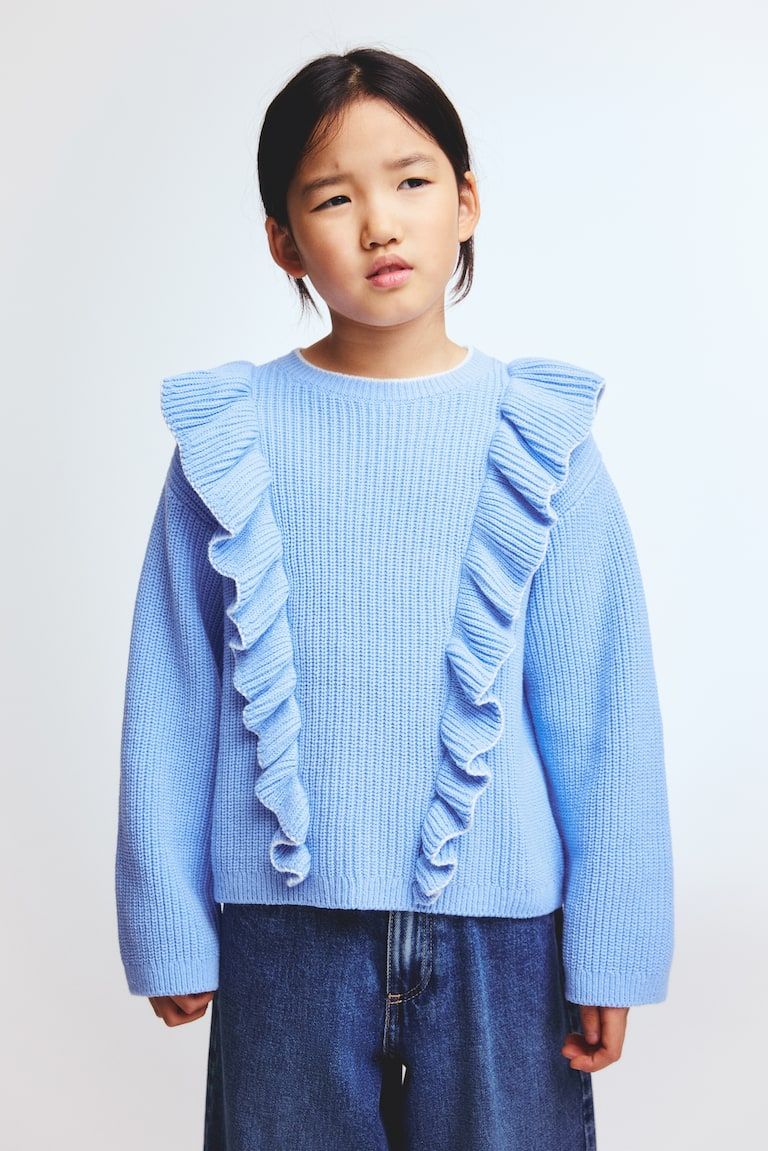 Ruffle-Trimmed Sweater