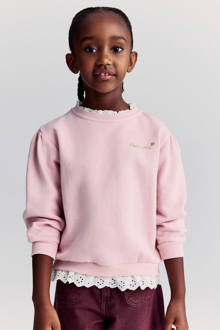 Ruffle-Trimmed Sweatshirt
