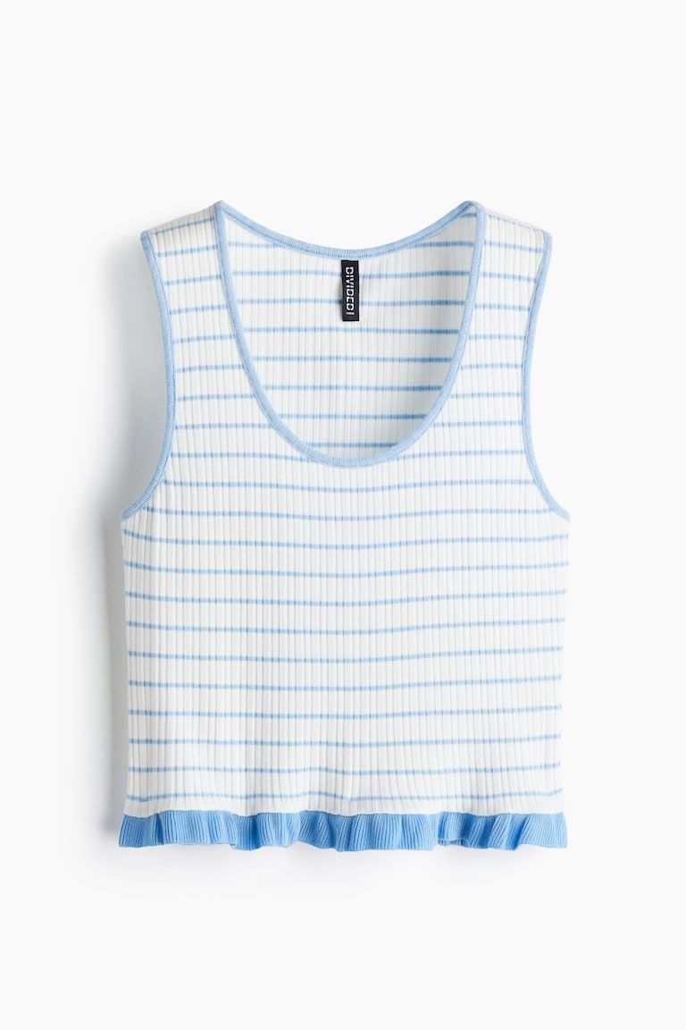 Ruffle-Trimmed Tank Top