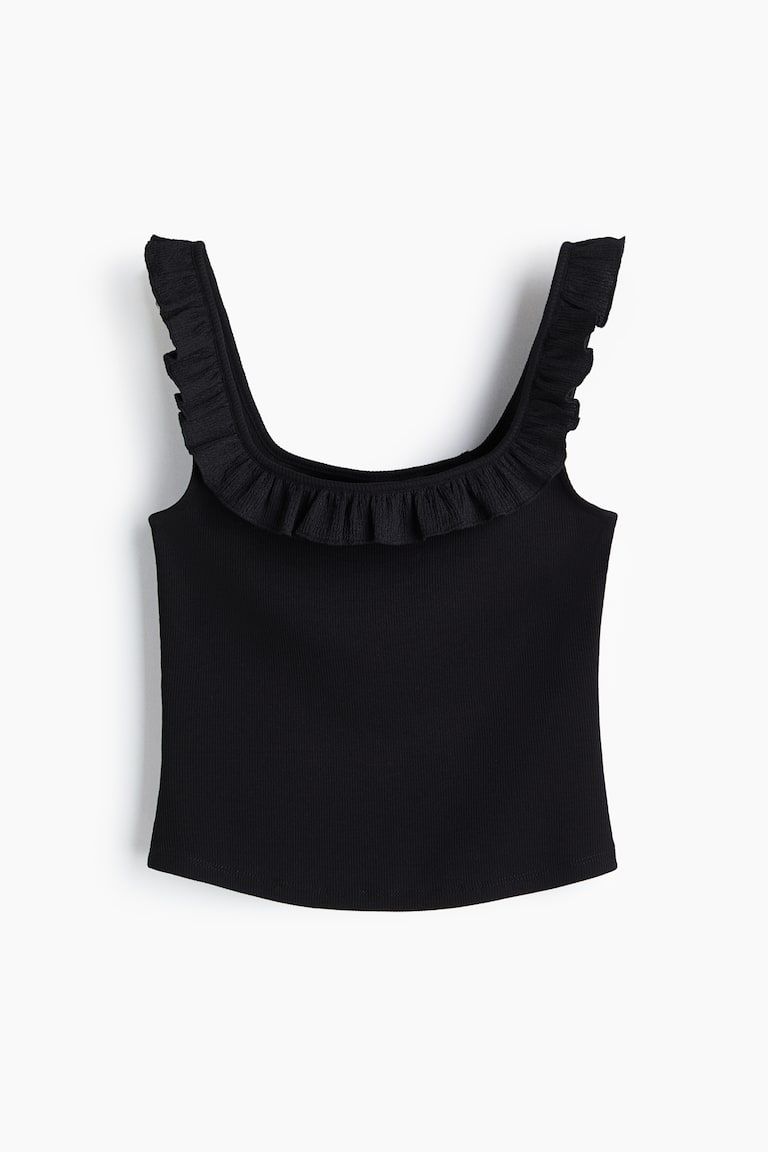 Ruffle-Trimmed Tank Top