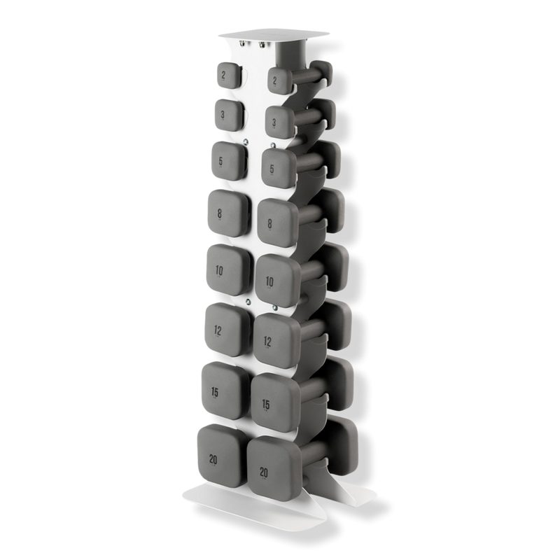 SafeGrip Dumbbells Full Set with Light Rack - Slate