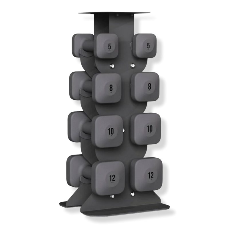 SafeGrip Dumbbells Middle Set with Light Rack - Slate