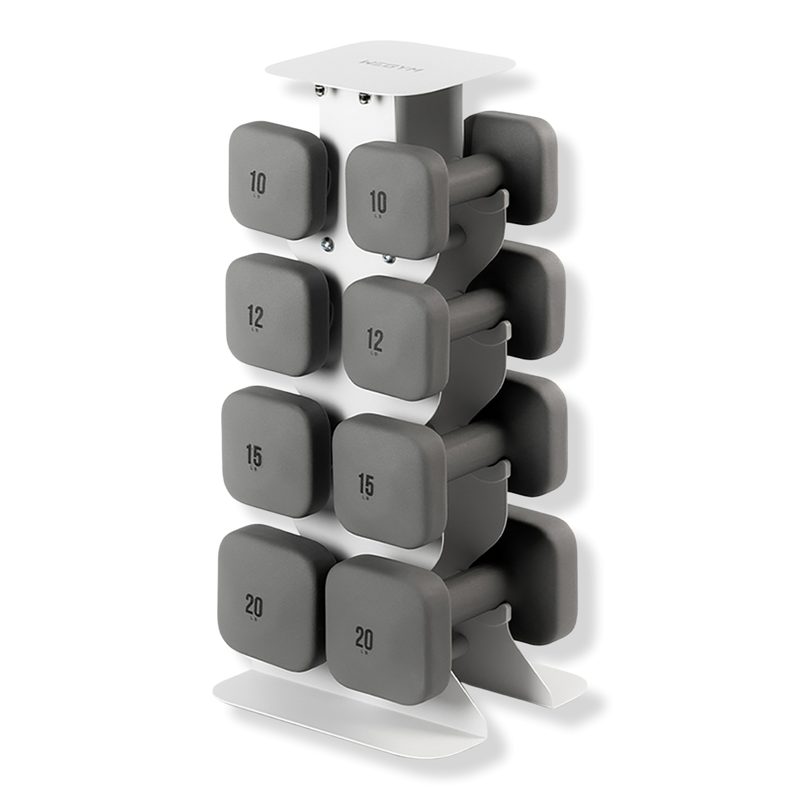 SafeGrip Dumbbells Upper Set with Light Rack - Slate