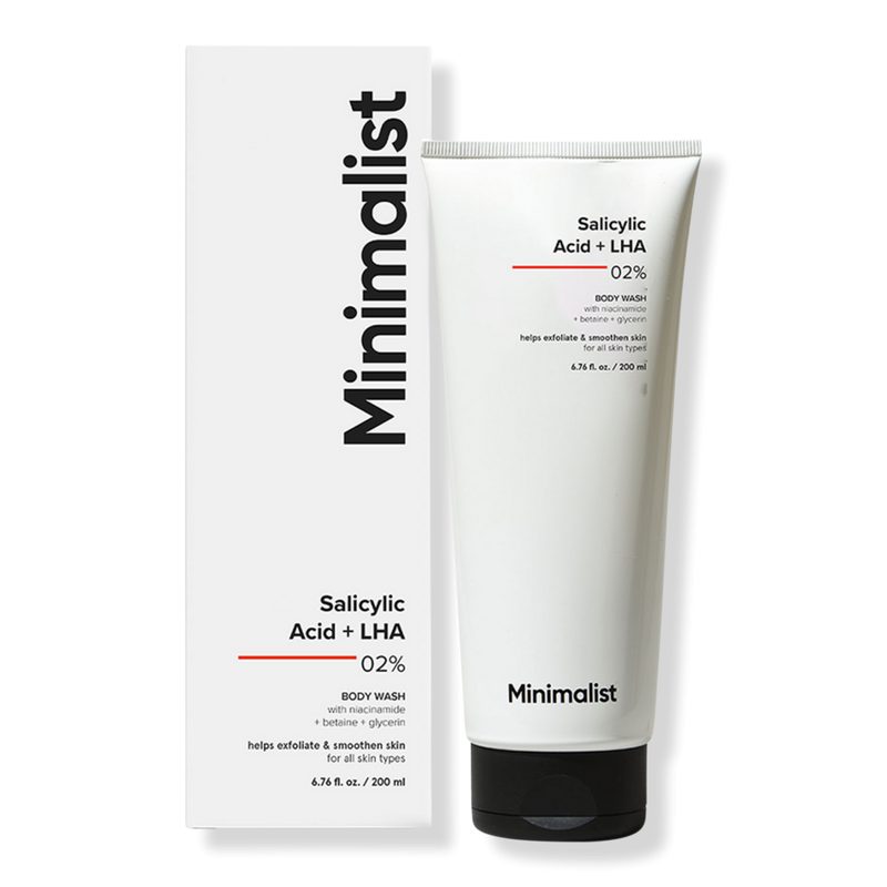 Salicylic Acid + LHA 2% Body Wash for Acne, Keratosis Pilaris, Uneven, Rough & Bumpy Skin