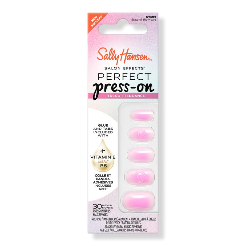 Salon Effects Perfect Press-On Pink Nails - State of the Heart