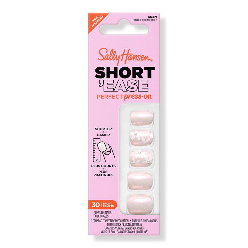 Salon Effects Perfect Press-On Short'Ease Nails - Petite Pearlflection​