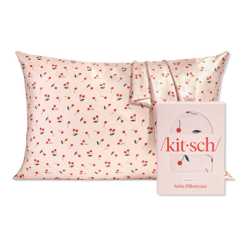 Satin Pillowcase - Cherry Print
