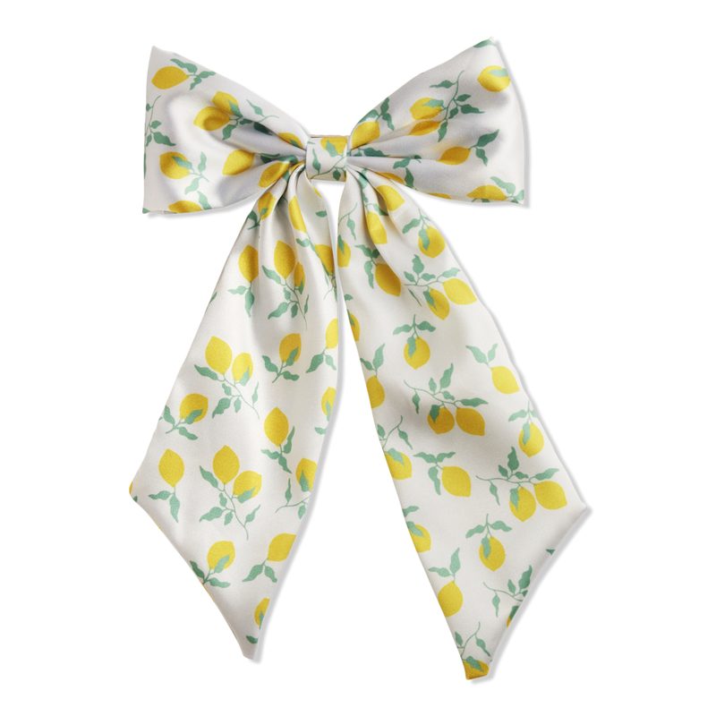 Satin Printed Bow Barrette
