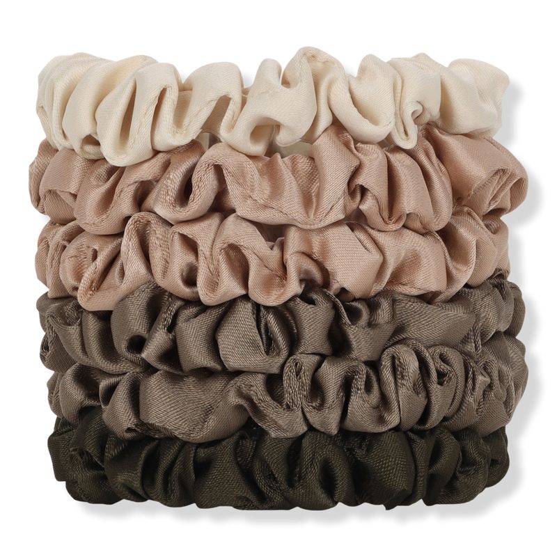 Satin Ultra Petite Hair Scrunchies - Eucalyptus