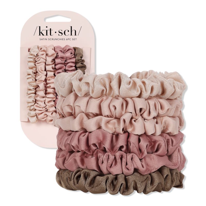 Satin Ultra Petite Hair Scrunchies - Terracotta