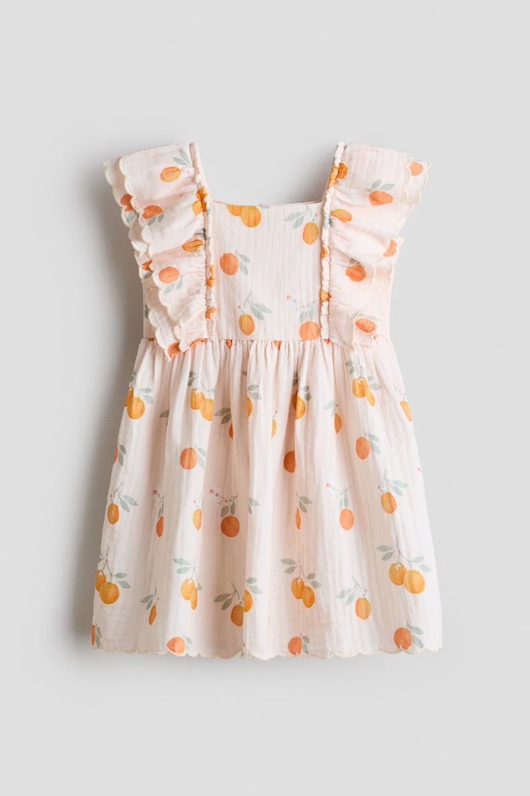 Scalloped-Trim Dress