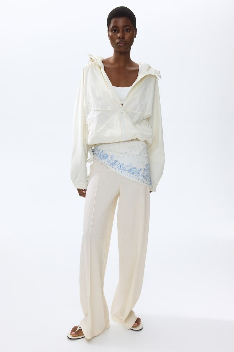 Scarf-Detail Pants