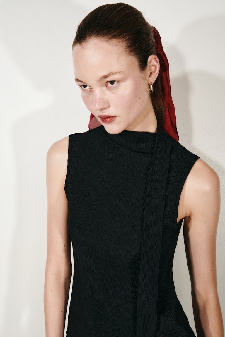 Scarf-Detail Top