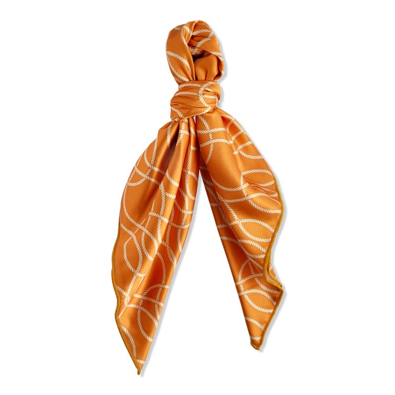 Scarf Hair Claw Clip - Orange