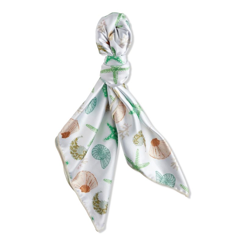 Scarf Hair Claw Clip - Sea Shell