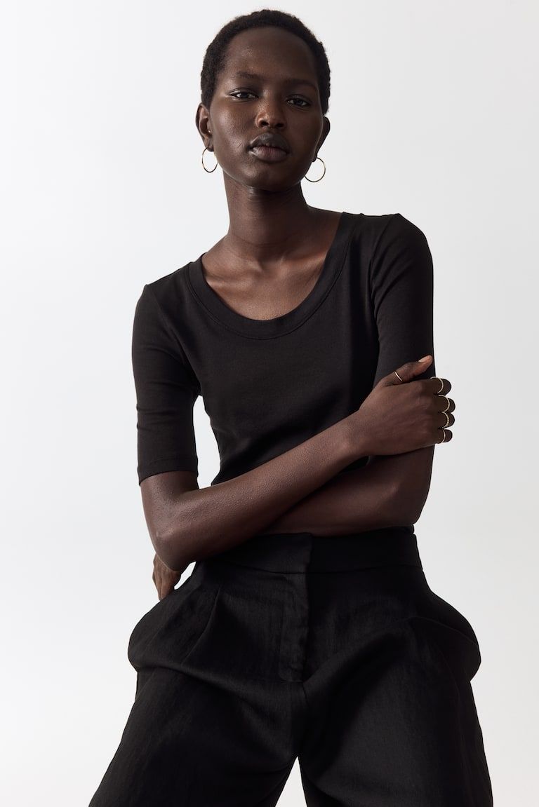 Scoop-Neck Pima Cotton T-Shirt