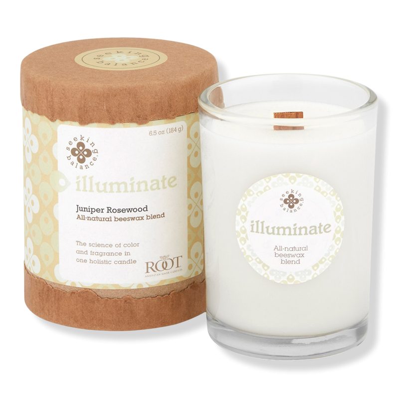 Seeking Balance Aromatherapy Candle -Illuminate - Juniper Rosewood - 6.5 oz