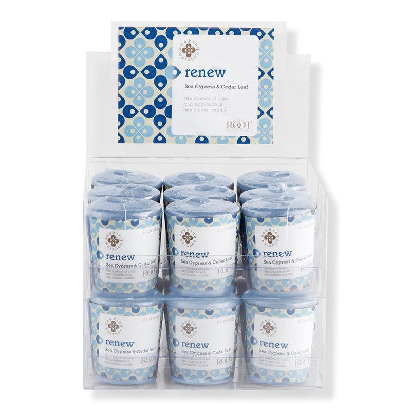 Seeking Balance Renew - Seaside Cypress & Cedar Leaf Aromatherapy Candle - 18 ct