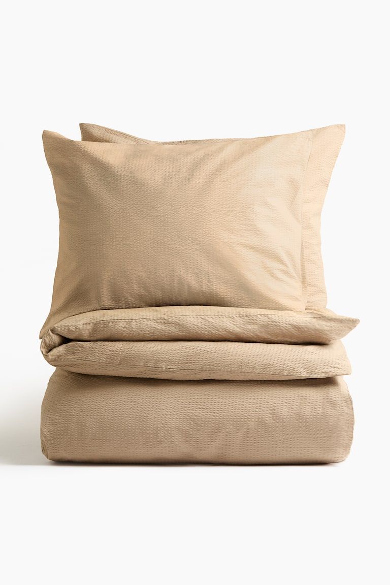 Seersucker King/Queen Duvet Cover Set