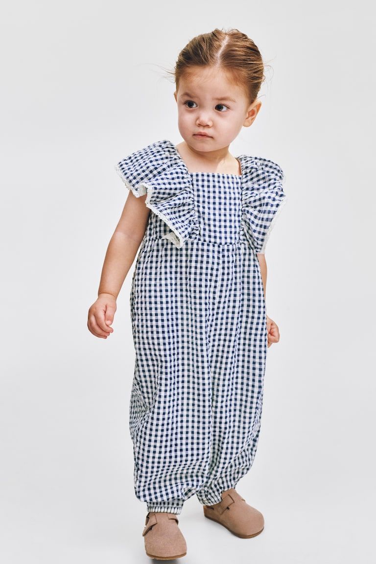 Seersucker Romper Suit