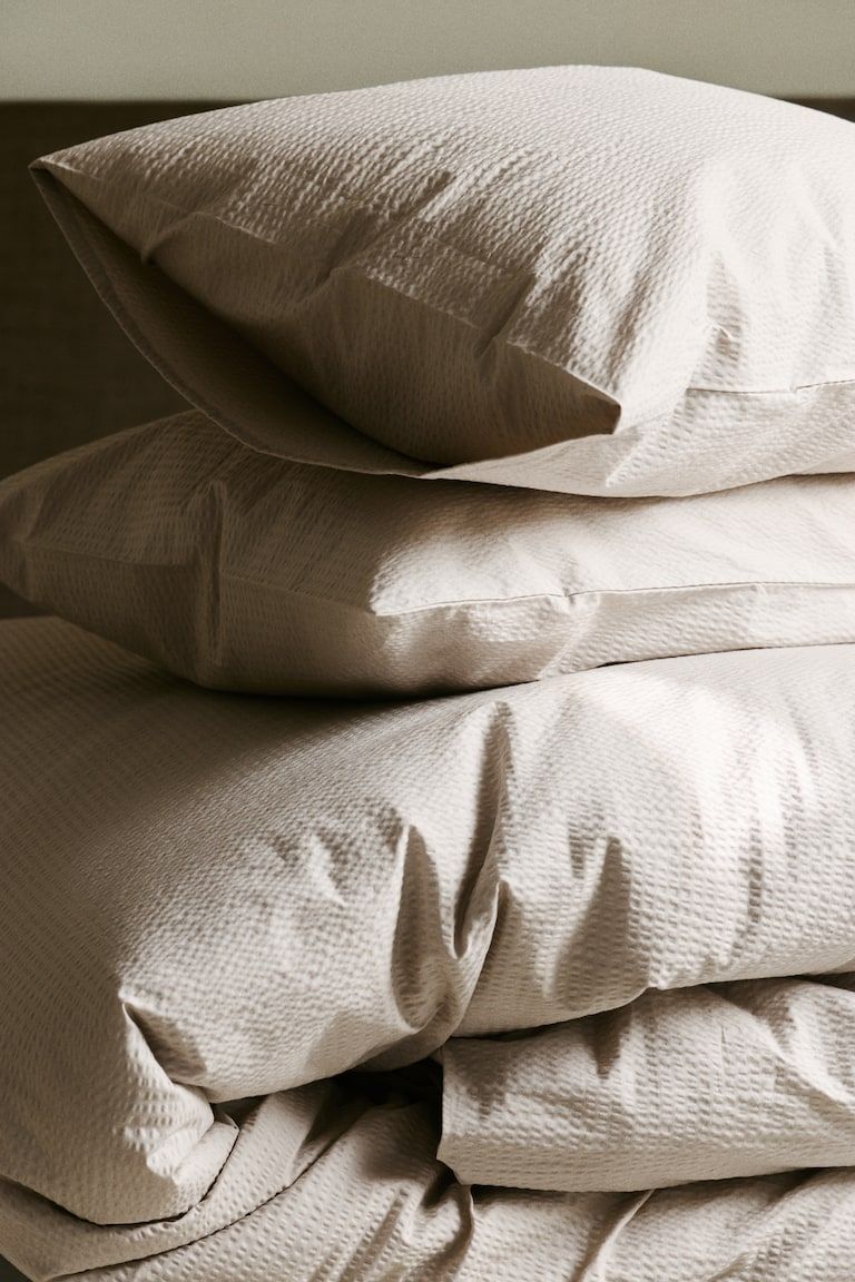 Seersucker Twin Duvet Cover Set