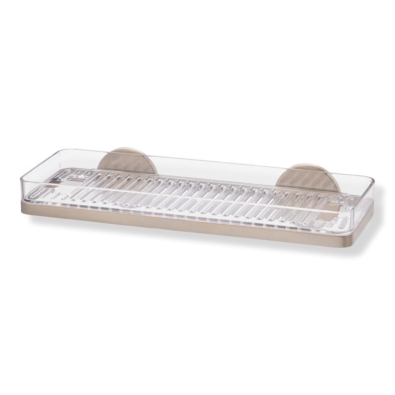 Self-Adhesive Shower Shelf with Razor Holder - Satin