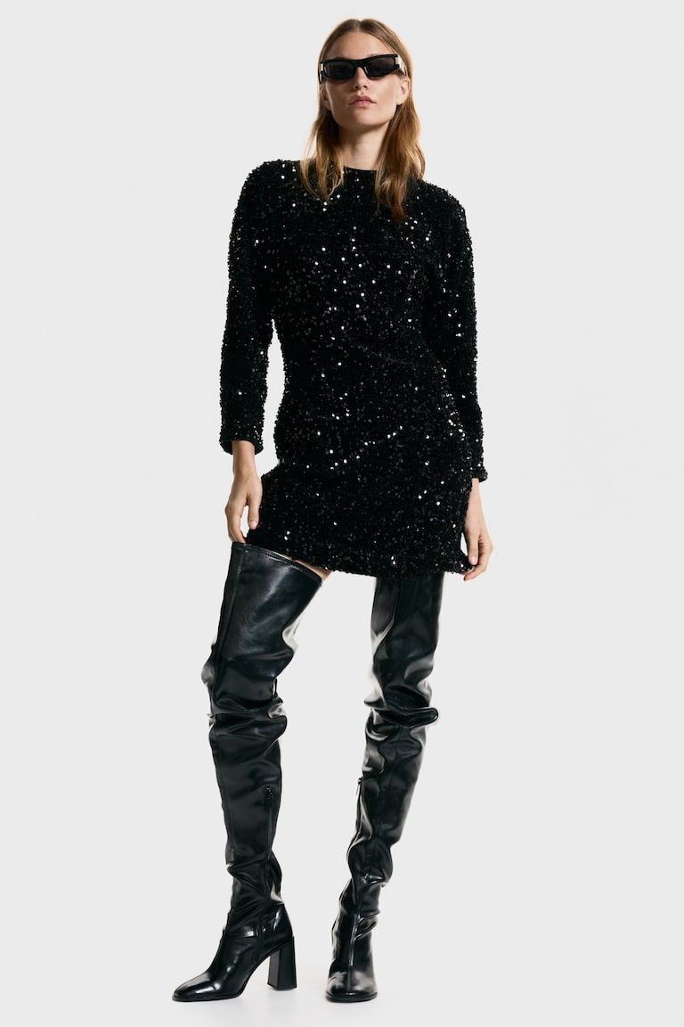 Sequined Mini Dress
