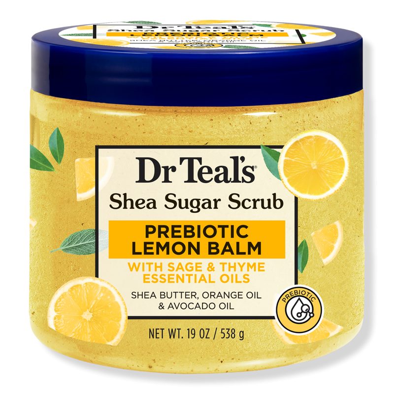 Shea Sugar Body Scrub with Prebiotic Lemon Balm and Essential Oils