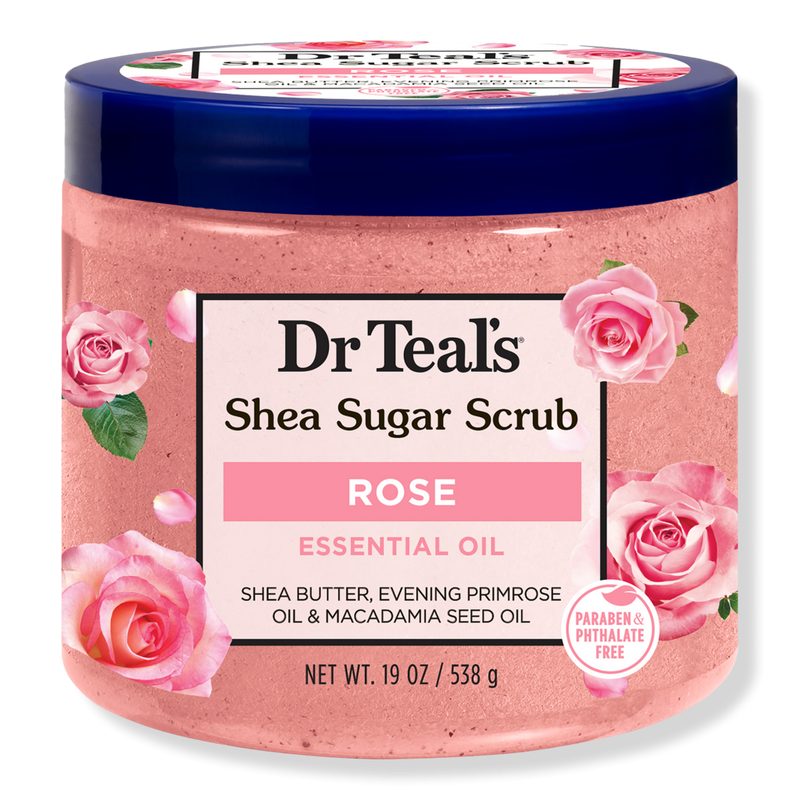 Shea Sugar Scrub with Rose Essential Oil & Macadamia Oil