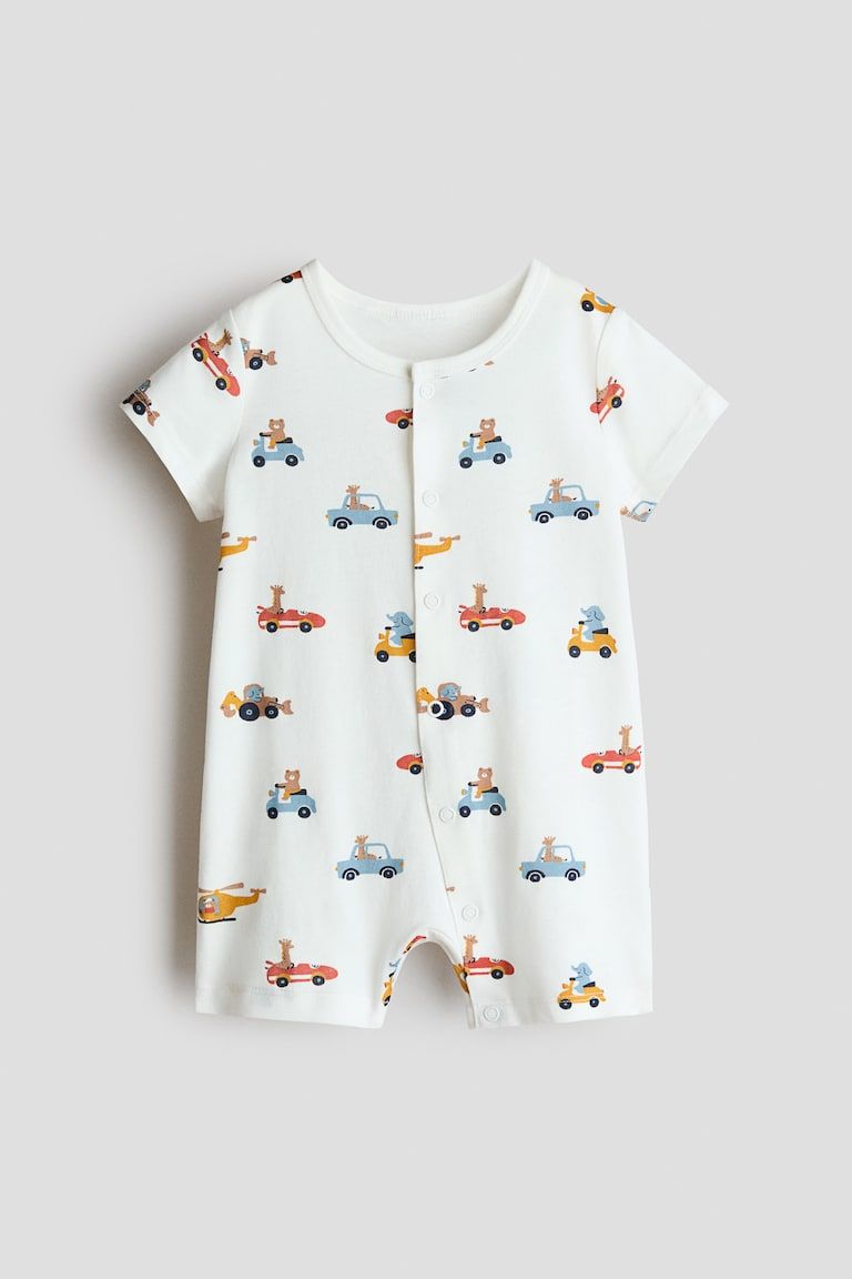 Short Cotton Pajama Jumpsuit