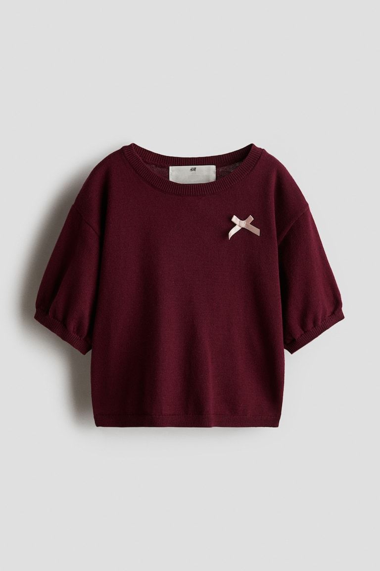 Short-sleeved jumper