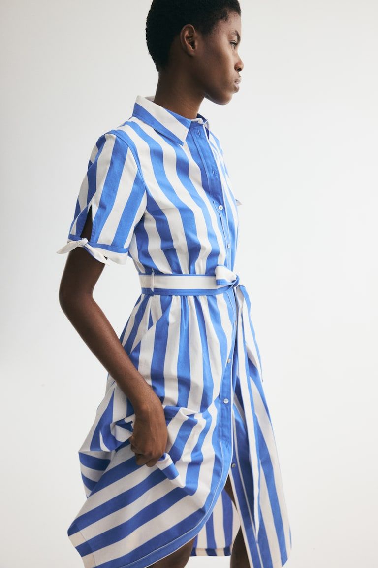 Short-Sleeved Shirt Dress