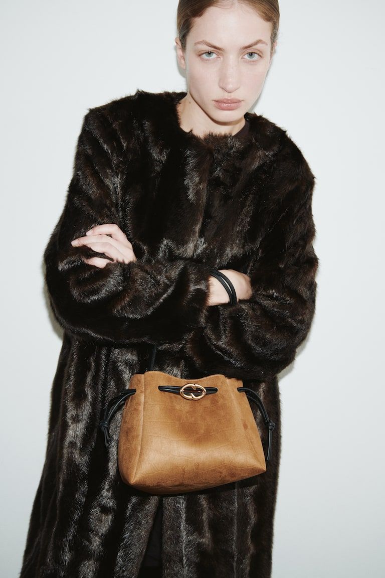 Shoulder Bag with Drawstring
