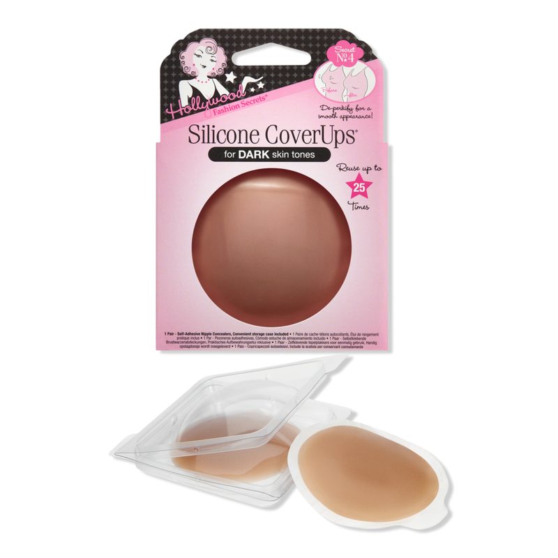 Silicone CoverUps, Self-Adhesive Nipple Concealers - Dark