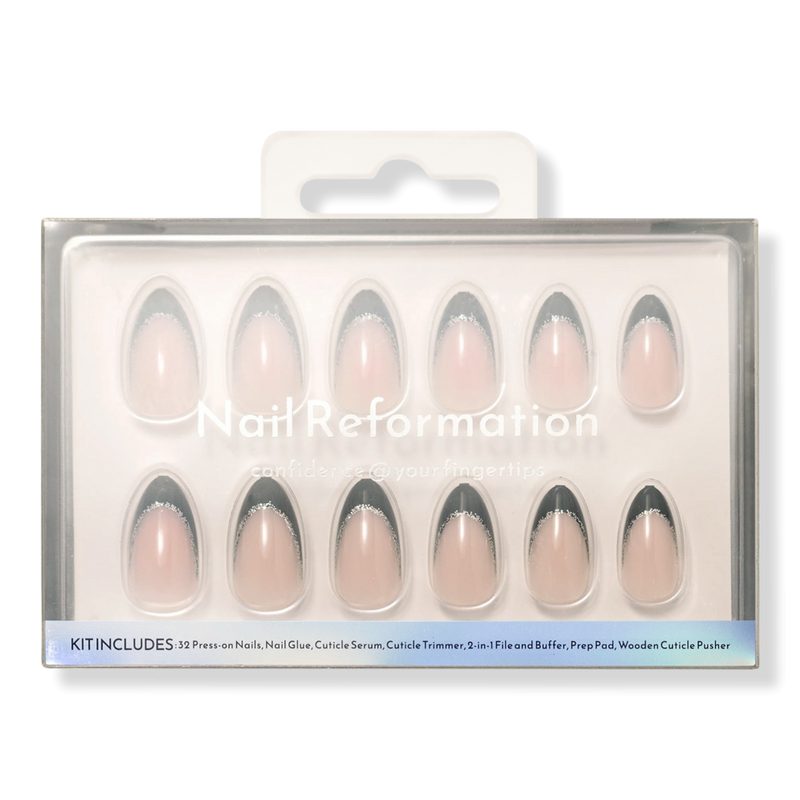 Silver Lining Press On Nails