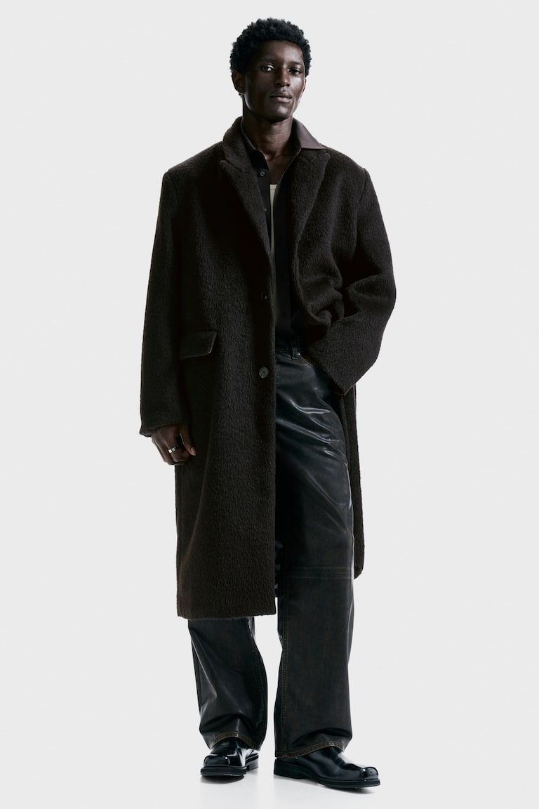 Single-Breasted Wool-Blend Coat