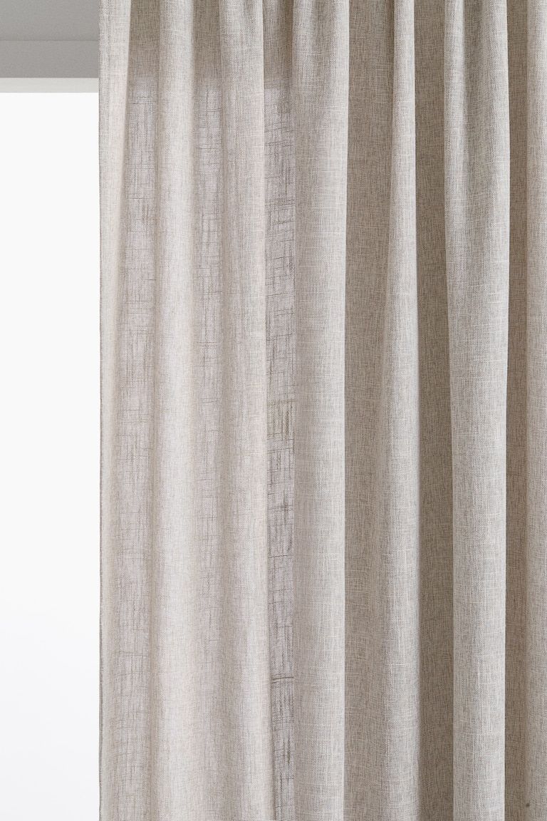 Single-Pack Wide Slub-Weave Curtain