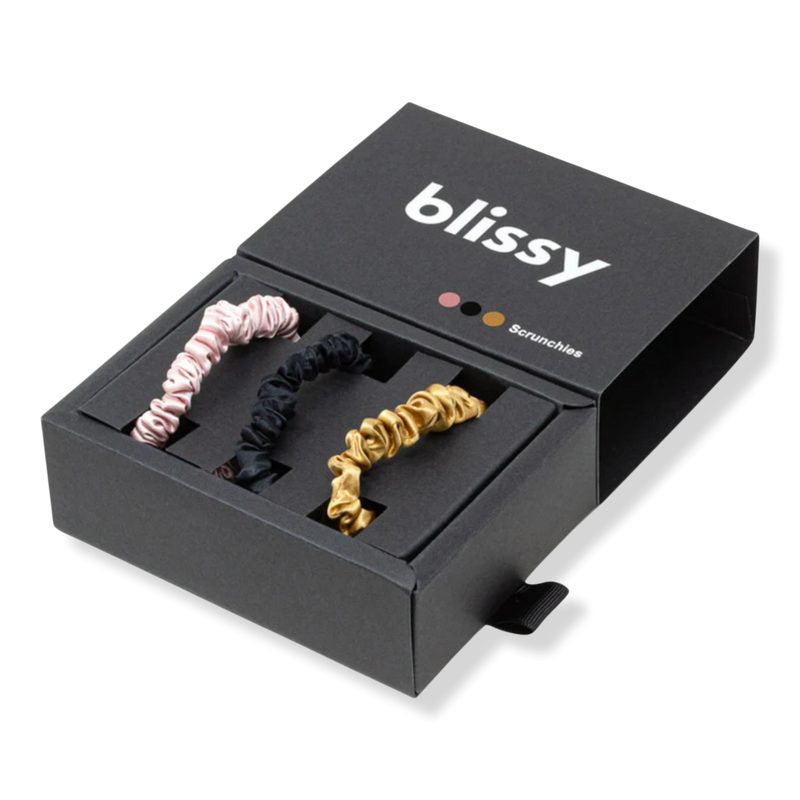 Skinny Scrunchies - Black/Gold/Pink